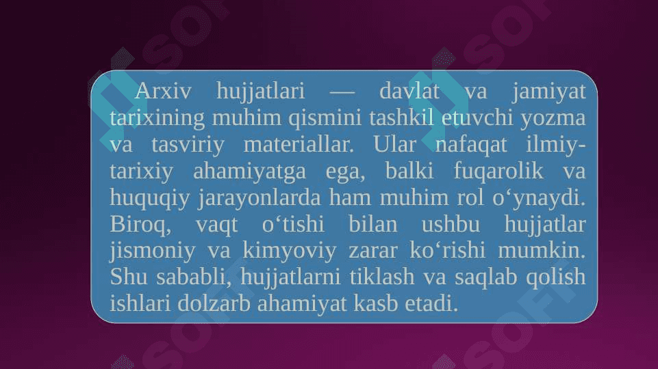 Arxiv hujjatlarini tiklash ishlari 3