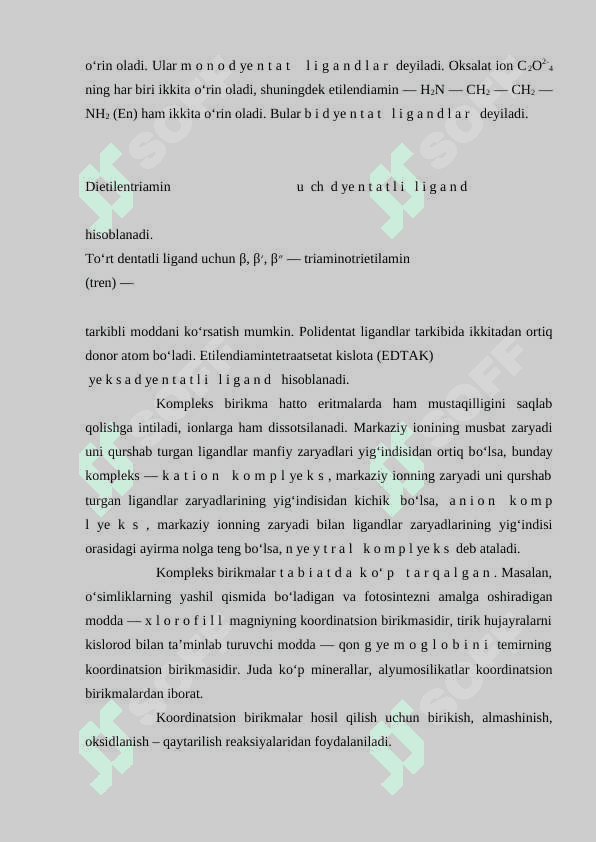 :” Kompleks birikmalar tuzilishi, verner nazariyasi, kompleks birikmalarda izomeriya magnetik xodisalar 4