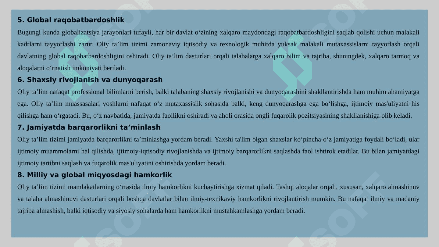 OLIY TAʼLIM TIZIMI SUBʼEKTLARI TALABA -TALABA , TALABA -PEDAGOG, TALABA MAʼMURIYAT ORASIDAGI KONFLIKTLAR VA ULARNI YECHIMLARI. 3