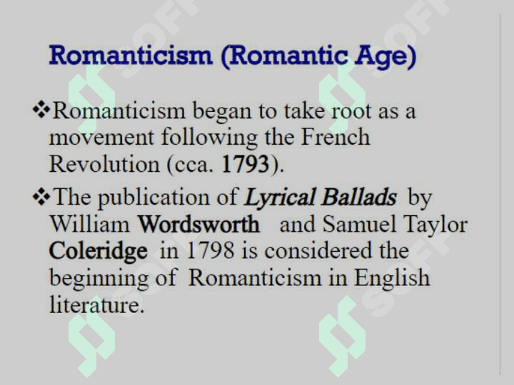 ROMANTICISM IN ENGLISH LITERATURE 2