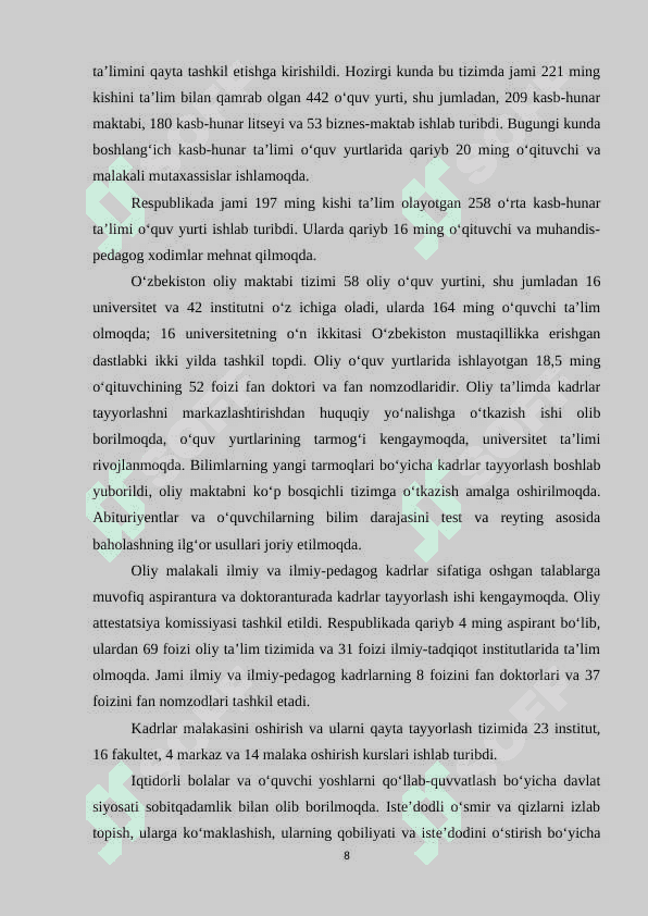 Umumiy o‘rta ta’lim maktablarida “Lipidlar” mavzusini o‘tishda interaktiv metodlarni qo‘llash 8