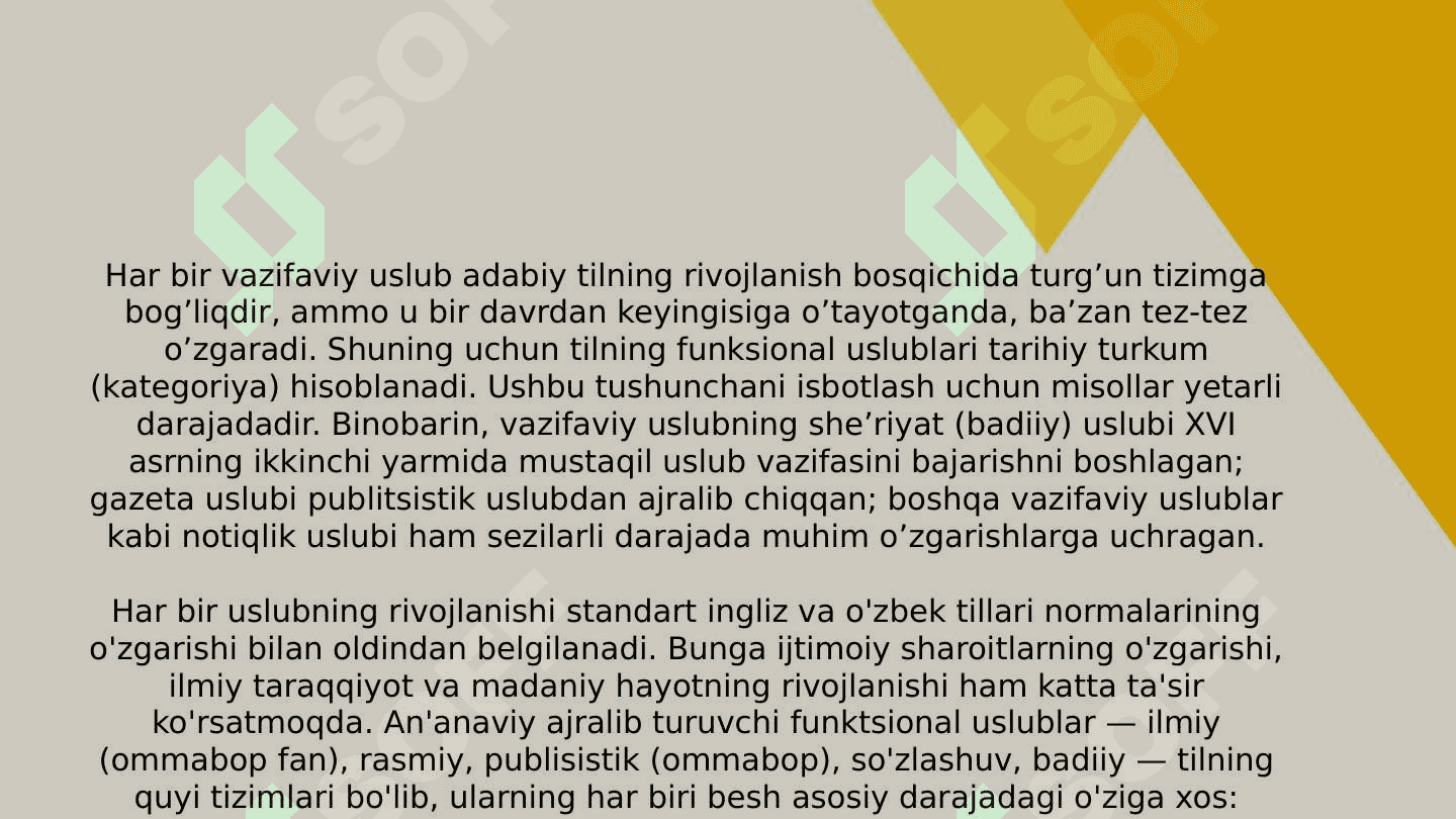 O'zbek tilining funksional uslublari va ularda matn yaratish jarayoni 4