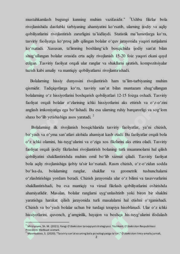 BOLANING HAR TOMONLAMA RIVOJLANISHIDA TASVIRIY FAOLIYATNING AHAMIYATI 2