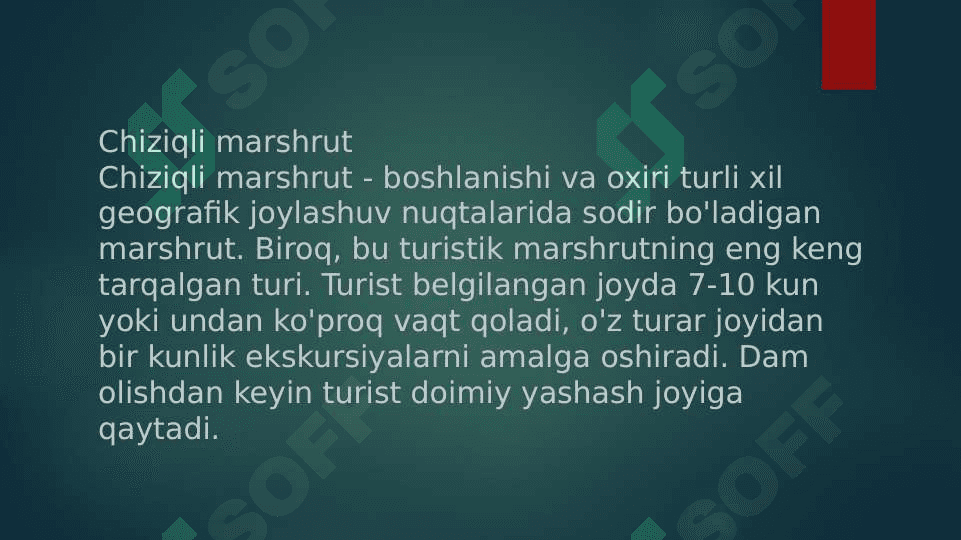 Turistik marshrutlarni ishlab chiqish usullari 4