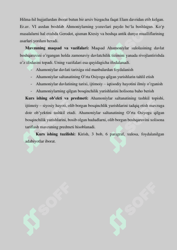 Ahamoniylar saltanatining tashkil topishi va O’rta Osiyoni bosib olishi 4