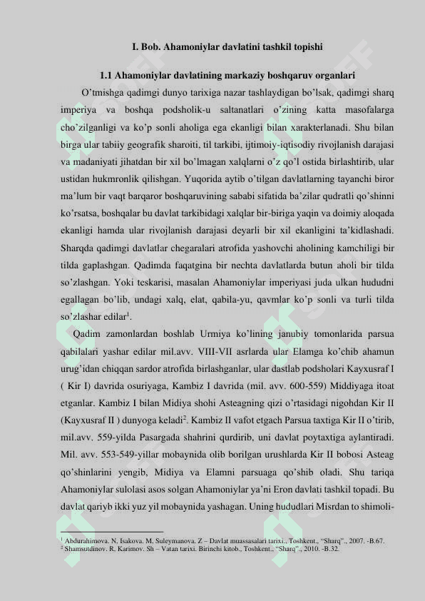 Ahamoniylar saltanatining tashkil topishi va O’rta Osiyoni bosib olishi 5