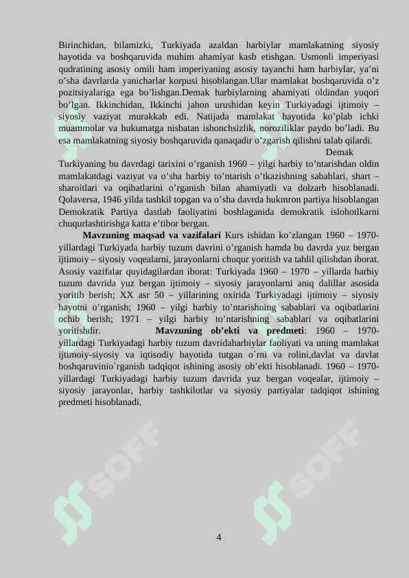 TURKIYA XX-ASRNING 60-70-YILLARIDAGI HARBIY TUZIM DAVRIDA 4