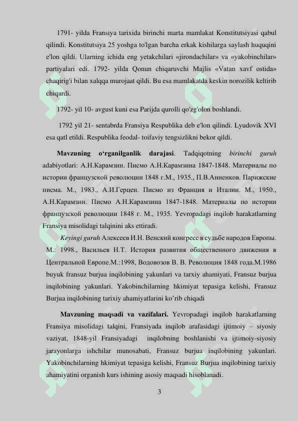 YEVROPADAGI INQILOB HARAKATLARNING FRANSIYA MISOLIDAGI TALQINI 3