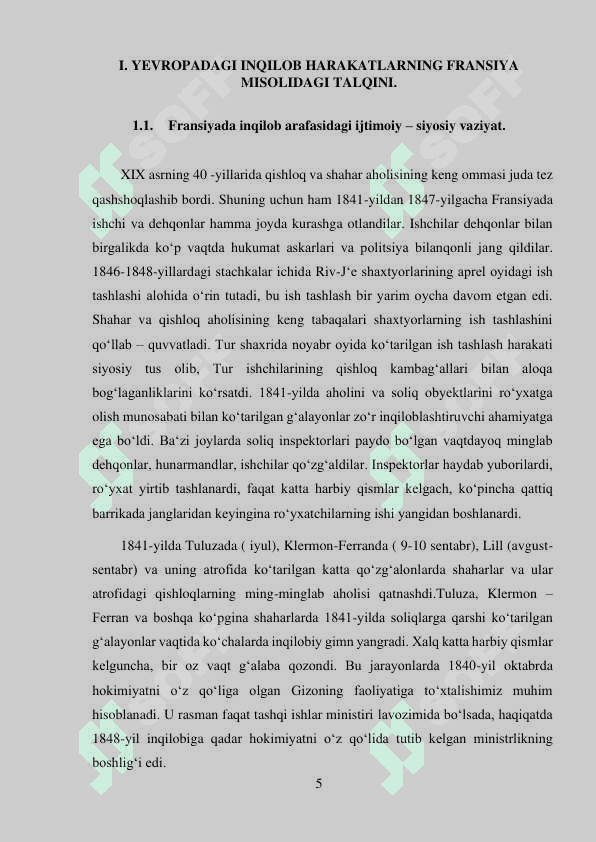 YEVROPADAGI INQILOB HARAKATLARNING FRANSIYA MISOLIDAGI TALQINI 5