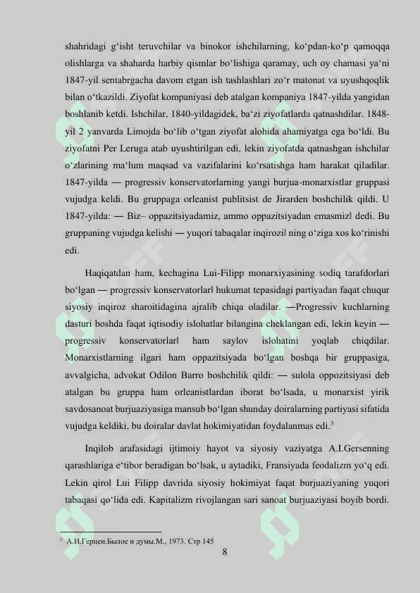 YEVROPADAGI INQILOB HARAKATLARNING FRANSIYA MISOLIDAGI TALQINI 8
