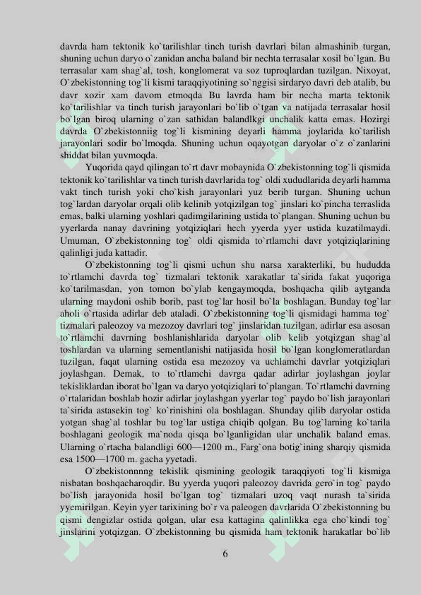 O’zbekiston Respublikasining geologigik tuzilishi 6