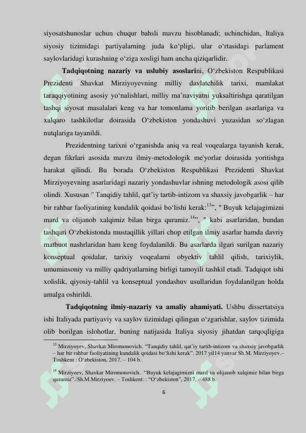 Italiya partiyaviy-siyosiy tizimida qayta qurish masalalari to`g`risida (1990-2015) 6
