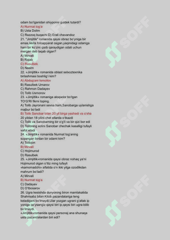 Jimjitlik romani savol javoblar 4