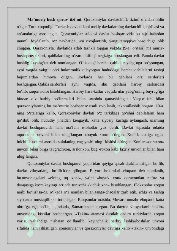 Qoraxoniylar va Uyg’ur Idukut davlati 7