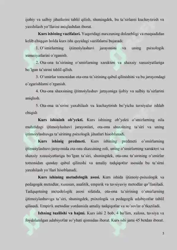O’SMIRLARNING OILA BILAN MUNOSABATI VA O’ZIGA XOS XUSUSIYATLAR 5