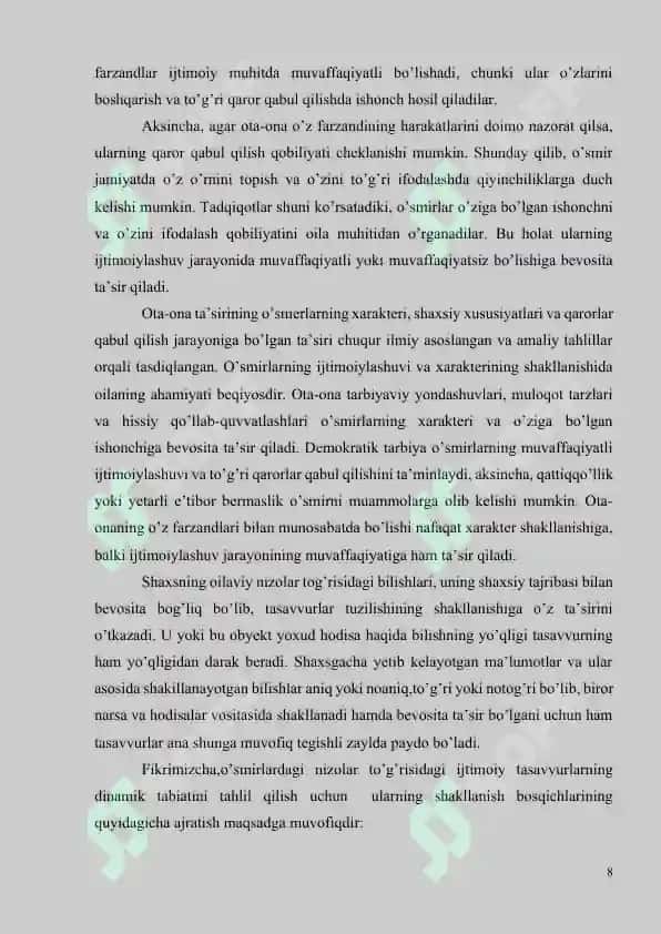 O’SMIRLARNING OILA BILAN MUNOSABATI VA O’ZIGA XOS XUSUSIYATLAR 8