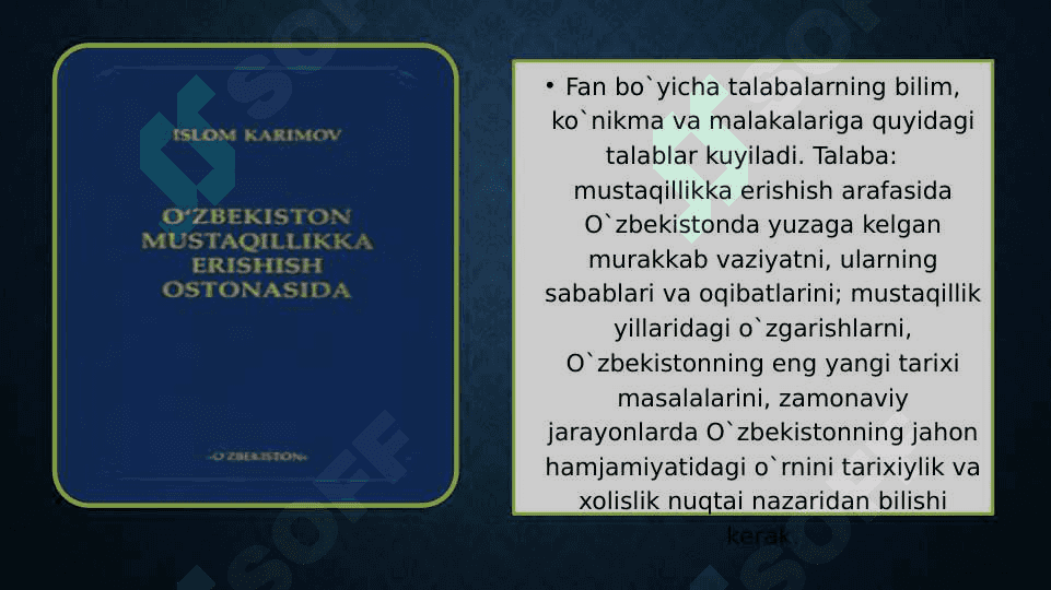 “O`zbekistonning eng yangi tarixi” 7