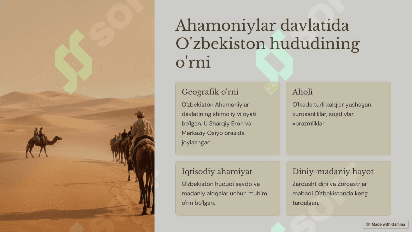 O'rta osiya Ahamoniyalar davlati davlat tarkibida 4