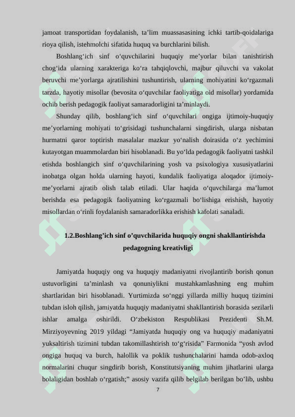 DAVLAT RAMZLAR BOSHLANG`ICH SINF O`QUVCHILARIGA XUQUQIY TARBIYA BERISH VOSITASI SIFATIDA 7