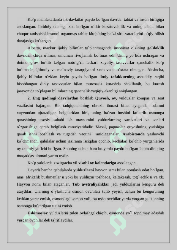 Qadimgi dunyo va o‘rta asrlar davrida tarixiy bilimlarning rivojlanishi 24 2