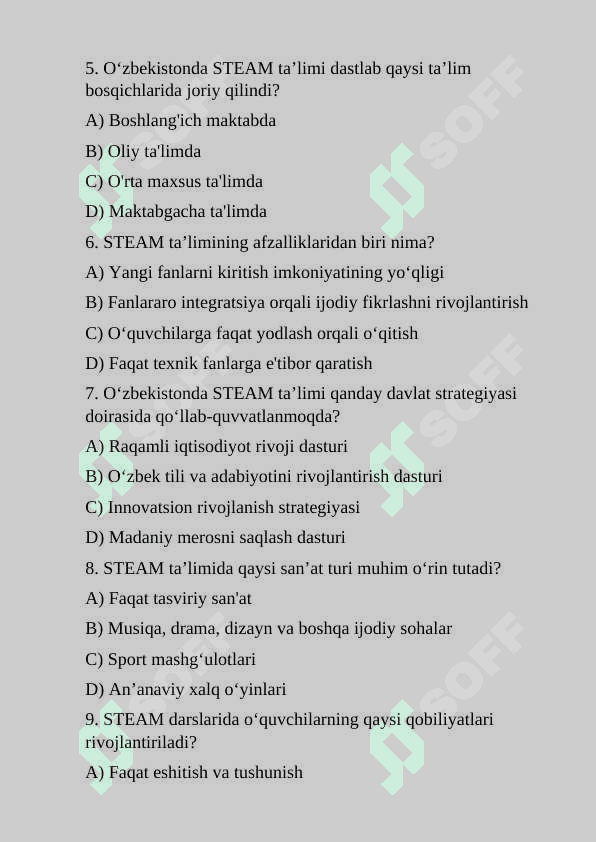 STEAM nima? 2