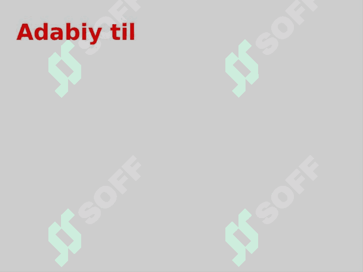 Adabiy til 2