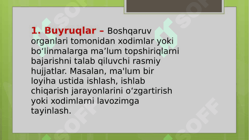Farmoyish hujjatlari 3