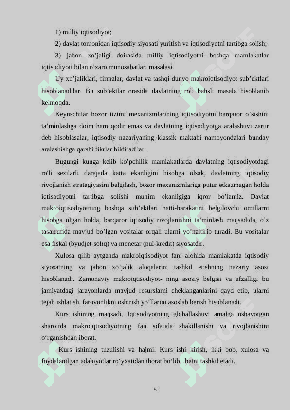 Makroiqtisodiyot fani va uning tarkibiy qismlari 4