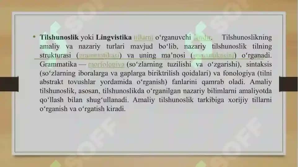 Tilshunoslikning zamonaviy sohalari 2