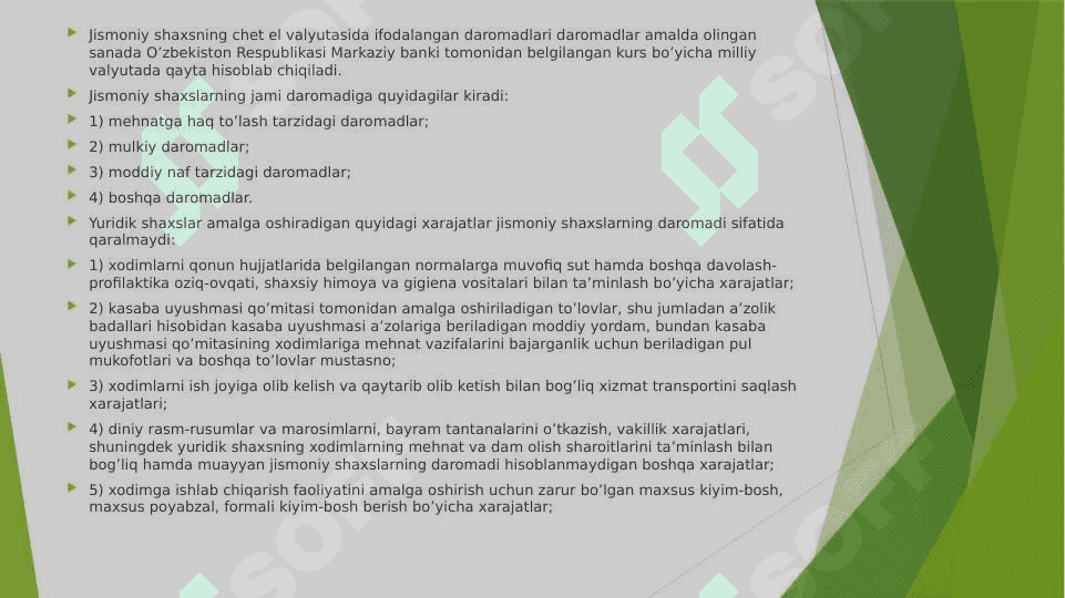 Jismoniy shaxslarning daromadi va mol-mulkini soliqqa tortish 4