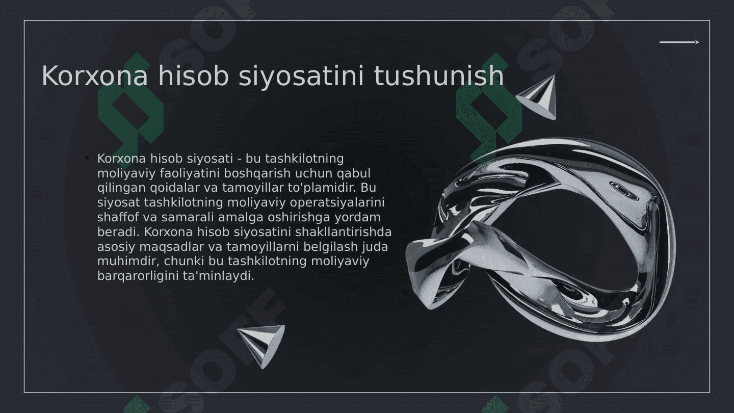 KORXONA HISOB SIYOSATI 3