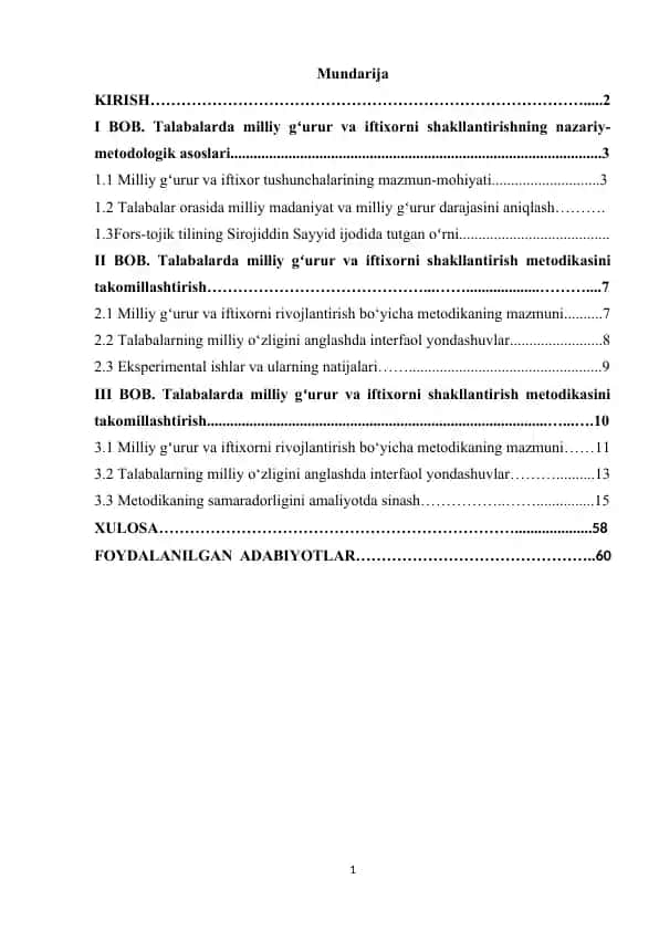 Talabalarda milliy gʻurur va iftixorni shakllantirish 1