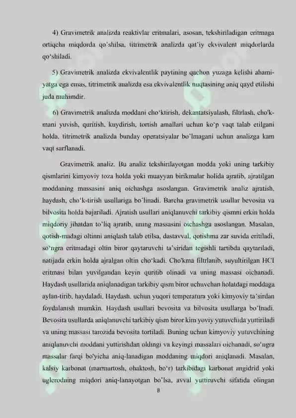 GRAVIMETRIK ANALIZ 8