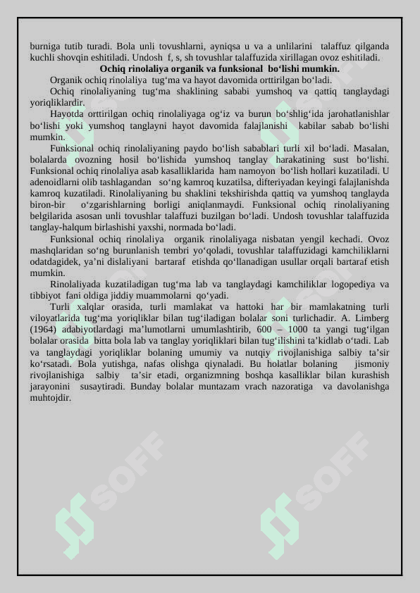 Rinolaliya kasaligi 3