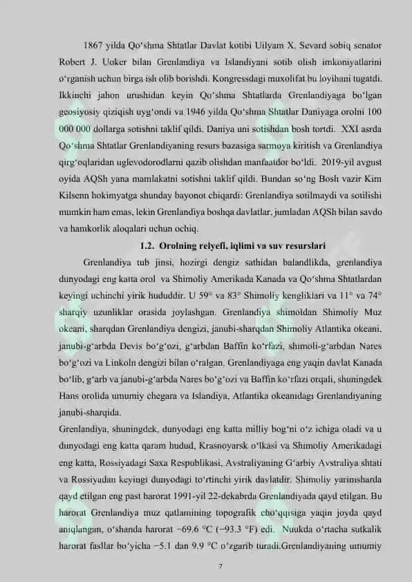 Grenlandiya Orolining Tabiiy-Geografik Sharoitlari 6