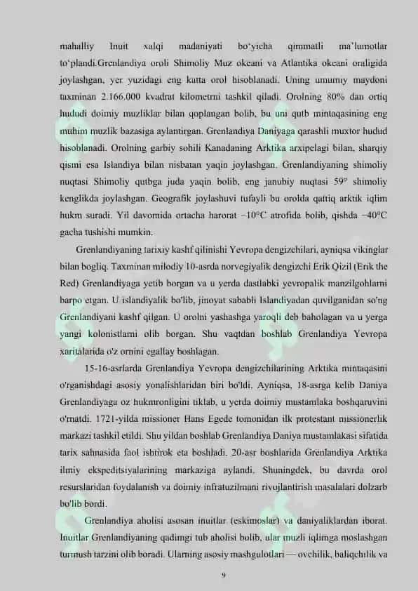Grenlandiya Orolining Tabiiy-Geografik Sharoitlari 8