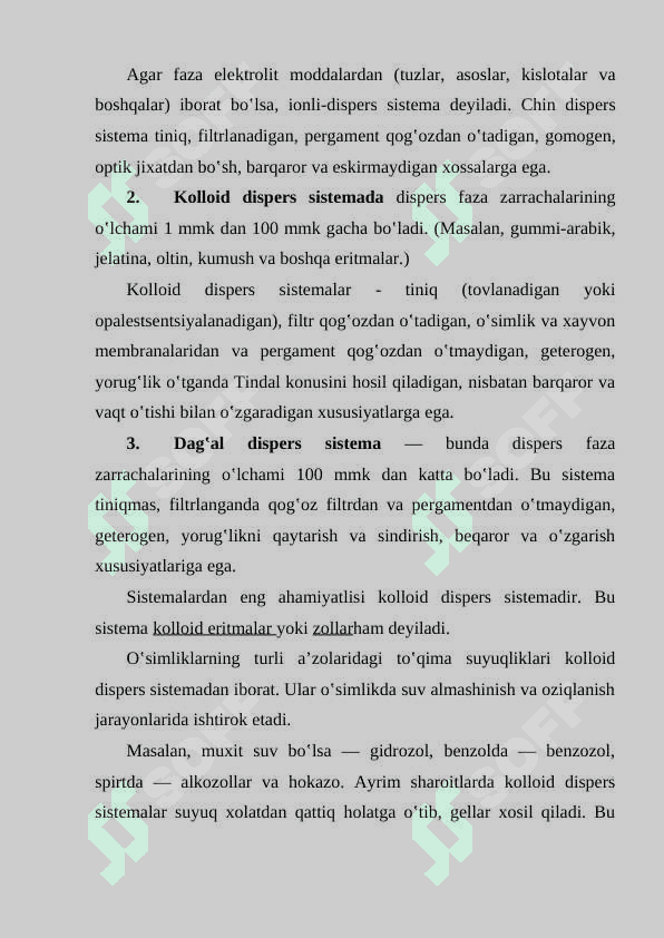 Kalloid eritmalar olinishi va xossalari 3