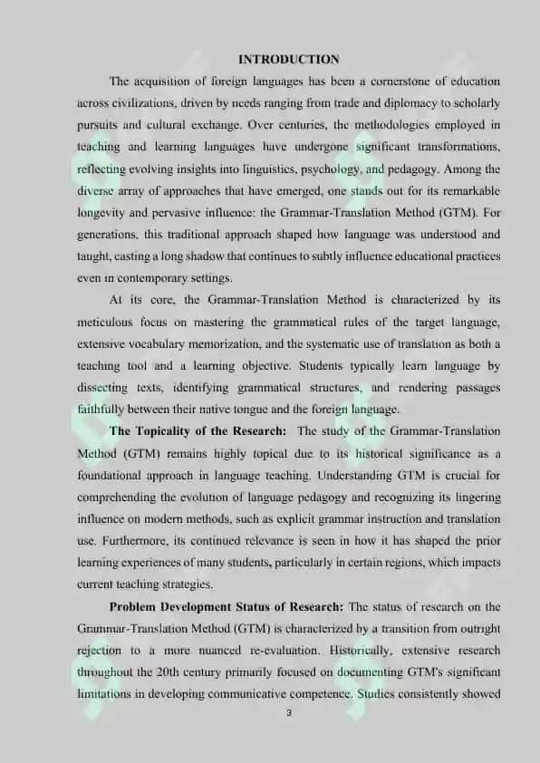 The Grammar-Translation Method 3