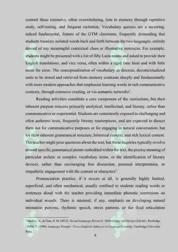 The Grammar-Translation Method 8