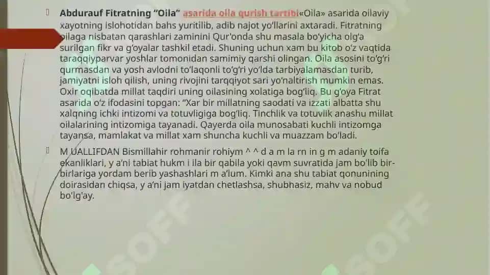 Fitratning OILA asari 4
