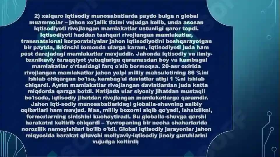 Jahonning global muammolari 4