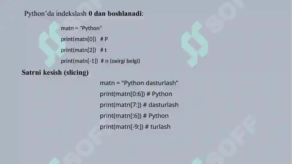 4-dars. Python dasturlashning asosiy elementlari 3