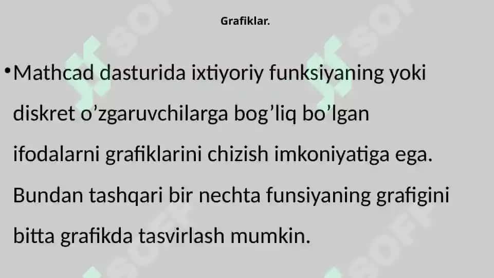MATHCADDA GRAFIKLAR CHIZISH 2