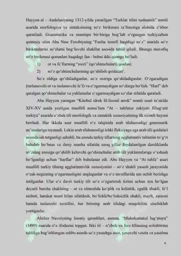 O‘zbek tilshunosligida umumiy va xususiy grammatik ma’no tavsifi 7