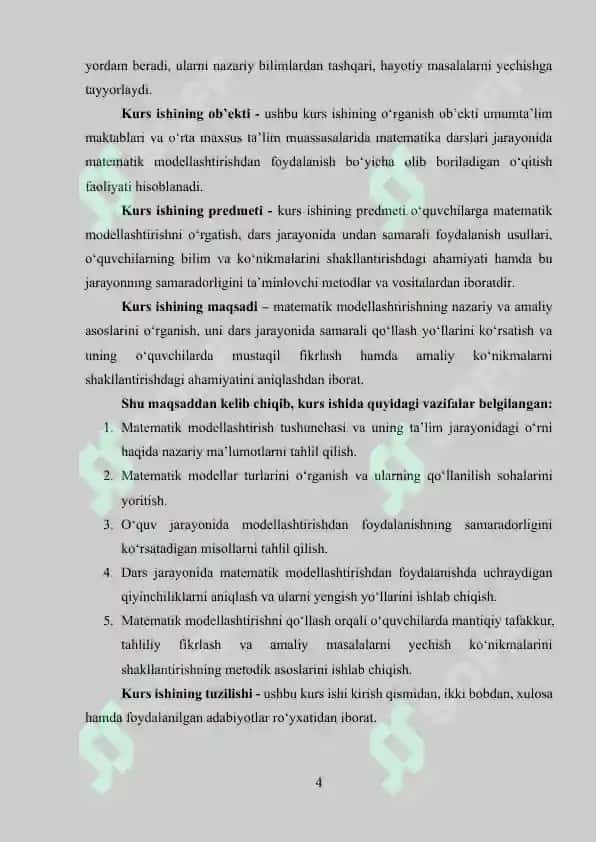 Matematik modellashtirish va uning dars jarayonidagi ahamiyati 4