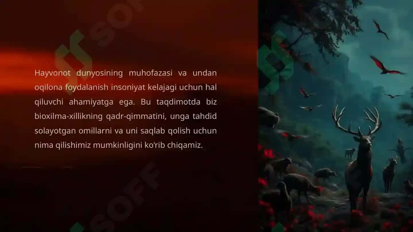 Hayvonot Dunyosi Muhofazasi va Oqilona Foydalanish 2