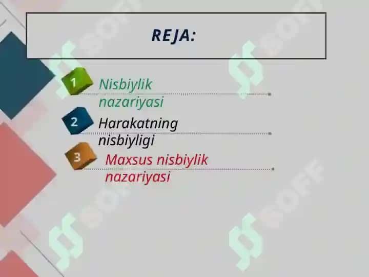 Nisbiylik nazariyasi. Harakatning nisbiyligi 2