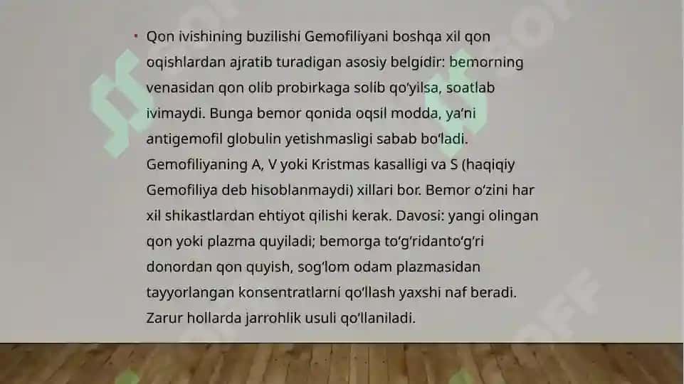Qonning nasliy (gemofiliya) kasalliklari, multifaktorial kasalliklar 3