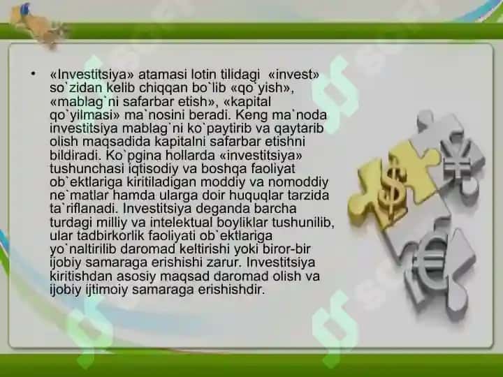 O‘zbekiston Respublikasi investitsiya siyosati 6