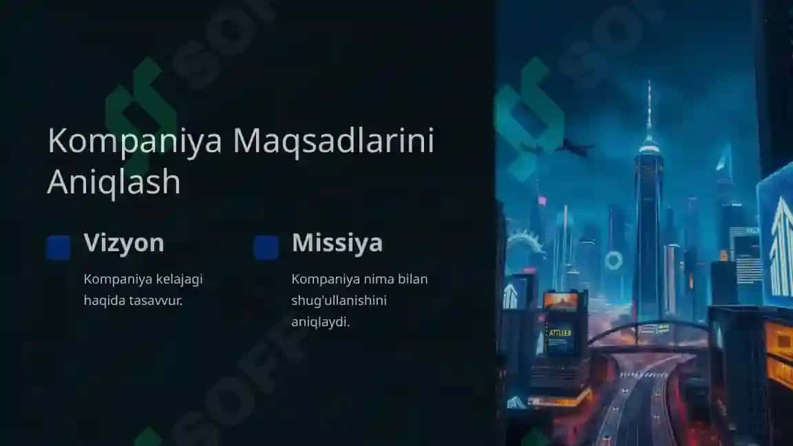 Kompaniya maqsadlarini belgilash 3